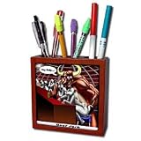 Londons Times Funny Cow Cartoons - Beef Jerky - Tile Pen Holders-5 inch tile pen holder