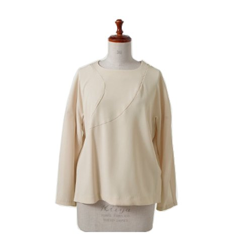 (エムエムアタッチメント)M/M ATTACHMENT バックサテンアシンメトリーパネルブラウス ls62-630