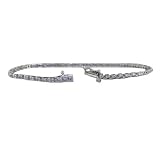 1 Ct Round Diamond Tennis Bracelet 14k White Gold