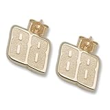 14k NASCAR Dale Earnhardt Jr. Number 88 Small Post Earrings