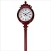 Craftmade Tall Two Faced Outdoor Post Clock in Red