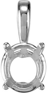 Palladium Mounting, Round, 04.50 Mm, None, Semi-Polished, Light Weight Pendant W,Solid Bail