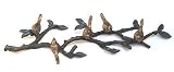 BIRD Birds on BRANCH wall hook coat HAT RACK STORAGE