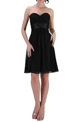 Cocktail Sweetheart Chiffon/Satin Little Black Dress 