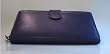 Purple Leather Checkbook Wallet Clutch