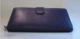Purple Leather Checkbook Wallet Clutch