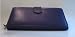 Purple Leather Checkbook Wallet Clutch