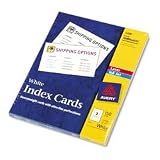 Avery Laser and Ink Jet White 3 x 5 Inch Index Cards 150 Count (5388)