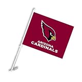 NFL Arizona Cardinals Car Flag w/Wall Brackett - Set of 2