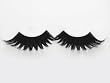 Very Long Black False Eyelashes Reusable Natural Human Hair Deluxe with Adhesive
