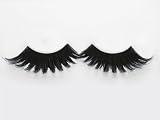 Very Long Black False Eyelashes Reusable Natural Human Hair Deluxe with Adhesive