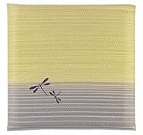 刺繍織り込み　い草千鳥座布団　『初夏（しょか)』　サイズ：55×55cm5枚セット　カラー：グリーンの画像