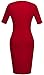 HOMEYEE Women's Vintage Wear to Work Short Sleeve Red Cocktail Party Dress B327