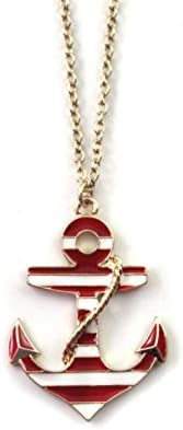 Europe and the United States gucci jewelry brand the new texture retro Anchor Pendant Necklace