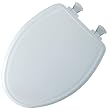 Mayfair 148E2 Slow Close Wood Elongated Toilet Seat with Lift Off Hinge, White