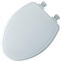 Mayfair 148E2 Slow Close Wood Elongated Toilet Seat with Lift Off Hinge, White