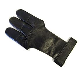 MAC Full Finger Black Leather Glove TD-12 - Large