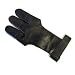 MAC Full Finger Black Leather Glove TD-12 - Large