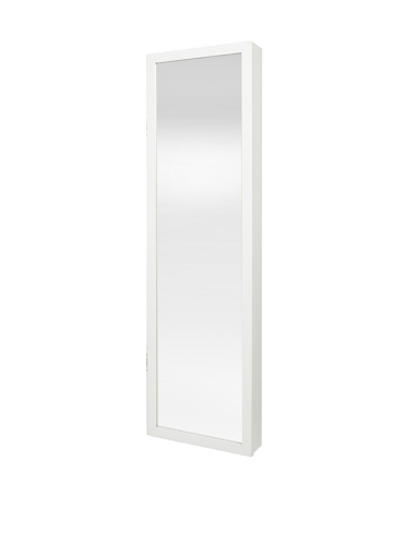 Plaza Astoria Wall/Door-Mount Jewelry Armoire, White