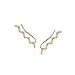 Humble Chic Women's Zig Zag Ear Crawlers ZigZag Shape Stud Earring Cuffs
