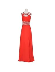 Sexy Strapless Slit Fitted Cocktail Halter Chiffon Evening Dress/Bridesmaid Dress/Pageant Dress/Prom Dress 