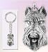   - Schnauzer 3D Pewter Keychain for Real Dog People