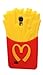Red & Yellow i9500 New 3D Soft Back Cover French Fries Silicone Protective Case for Samsung Galaxy S4 i9500