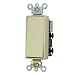 Leviton 5622-2I 20-Amp 120/277-Volt Decora Plus Rocker Double-Pole AC Quiet Switch, Ivory