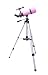 Pink Baytronix AstroMark 80mm Dual Tripod Refractor Telescope