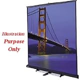 Da-Lite Carpeted Floor, Model C Floor Video Format 105 X 140 Inch, Matte White, Black Carpeted Case Projection Screen