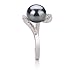 Chantel Black 9-10mm AA Quality Freshwater 925 Sterling Silver Pearl Ring