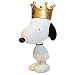 XfürU 07-40581 - Snoopy: Kunstharzfigur Snoopy als König