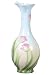 10.5 inch Blue and Pink Glazed Porcelain Tulip Bud Vase Fluted Mouth