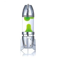 Lavalampe FIRE FLOW R1 chrom / klar / gr�n von Mathmos