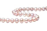 6-6.5mm Cultured Freshwater Pink Pearl Necklace w/14K Gold Clasp