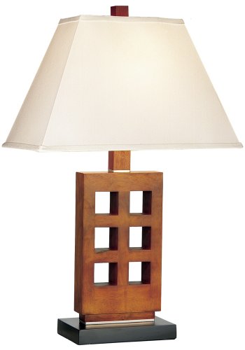 Walnut Window Pane Table Lamp