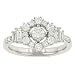 19 Round(.70ct) & 4 Baguette(.26ct)Diamond Ring.96cttw