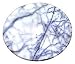 Round White Marble Cheese and Pastry Board - 8" Diameter