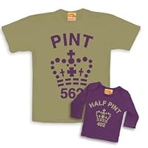 Dad & Sprog Twin Set - Pint and Half Pint in Purple and Pebble