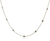 14k Yellow Gold Bezel Set Smoky Quartz Gemstones by the Yard, 18