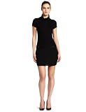 Just For Wraps Womens Turtleneck Sweater Dress, Black, Large