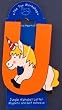 Wooden Orange Unicorn Letter U Magnet by The Toy Workshop