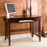 Espresso Computer Desk with Pullout Drawers