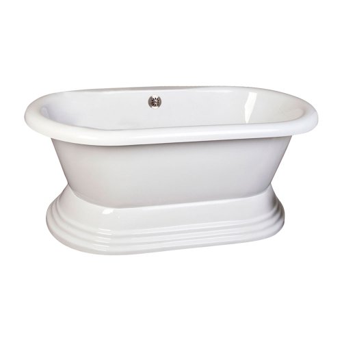 Barclay ATDR7HO71BWH Cyprus Acrylic Double Roll Top Tub In White