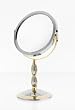 Vanity 7X/1X Mirror, Two Tone Chrome & Gold with Braided Stem