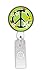 Peace Sign 3D Rubber Retractable Badge Holder