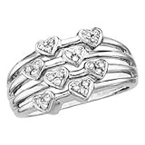 10kt. White Gold, Diamond Right Hand Ring