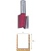 Freud 12-172 1-Inch Diameter by 1-1/4-Inch 1/2-Inch Double Flute Straight Router Bit 1/2-Inch Shank