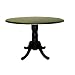 Carolina Cottage 42-Inch Round Drop Leaf Table, Antique Black