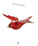 Bird Brain  Glass FlapperCardinal, Red